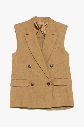 Giacca Smanicata Donna Beige - 5