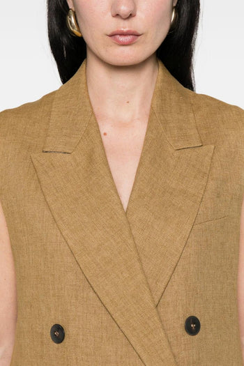 Giacca Smanicata Donna Beige - 4