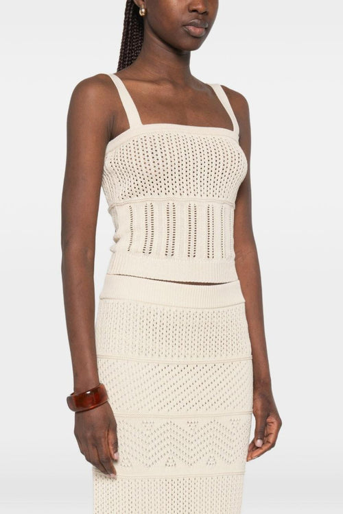 Top Pesi Donna Beige