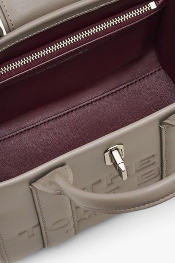 The Turnlock Crossbody Tote Bag Donna Borsa Grigio - 6