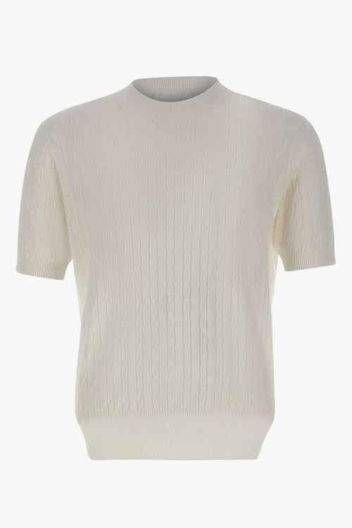 Maglia Trecce Uomo Bianco