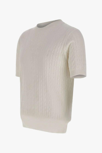Maglia Trecce Uomo Bianco - 2