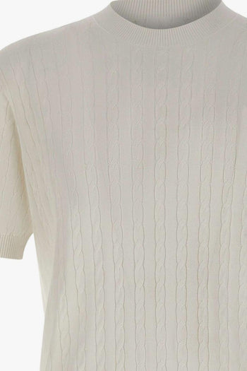 Maglia Trecce Uomo Bianco - 5