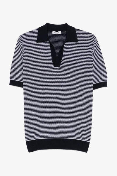Polo Righe Uomo Blu