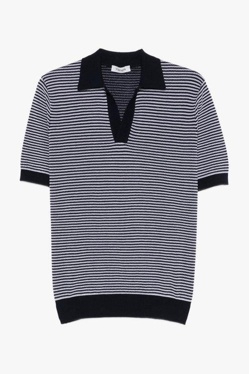 Polo Righe Uomo Blu