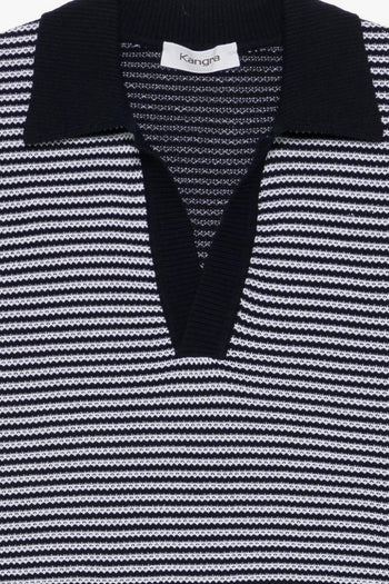 Polo Righe Uomo Blu - 3