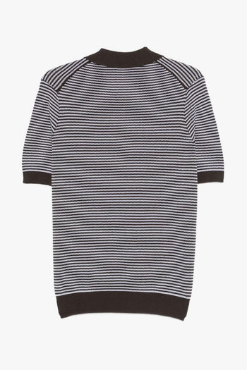 Polo Righe Uomo Marrone - 2