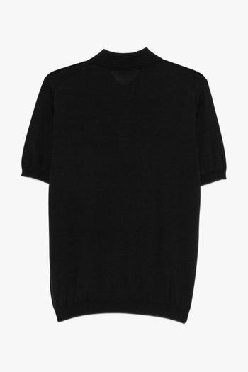 Polo Tre Bottoni Uomo Nero - 2