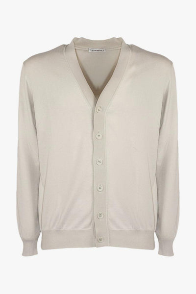 Cardigan con Bottoni Uomo Bianco