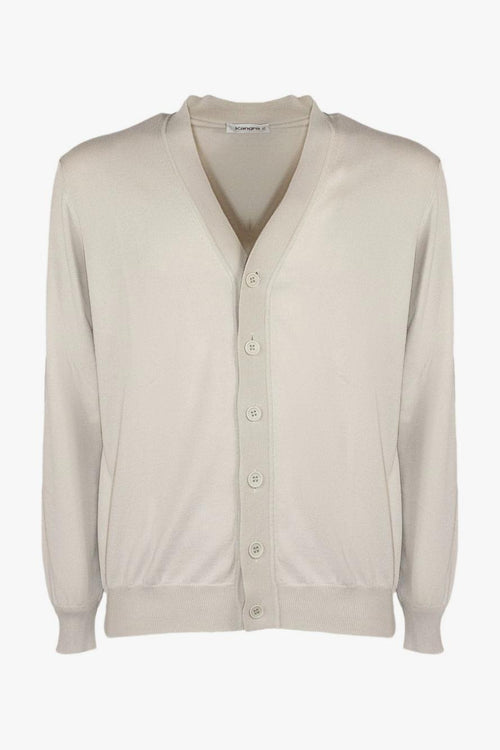 Cardigan con Bottoni Uomo Bianco