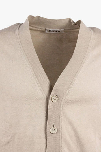 Cardigan con Bottoni Uomo Bianco - 3