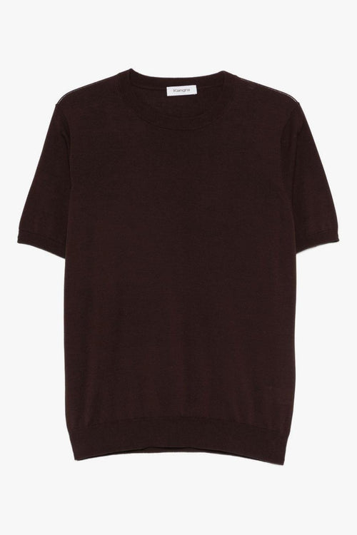Maglia Scollo Tondo Uomo Marrone