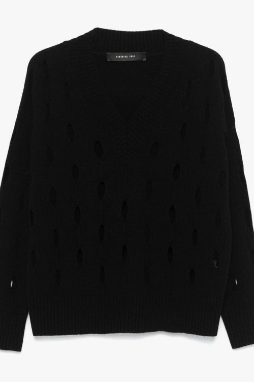 Maglia Nero Donna con Cut Out