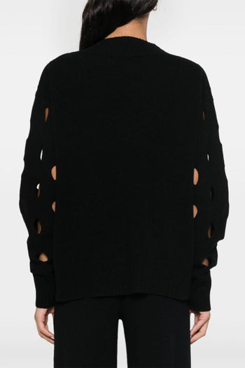 Maglia Nero Donna con Cut Out - 3