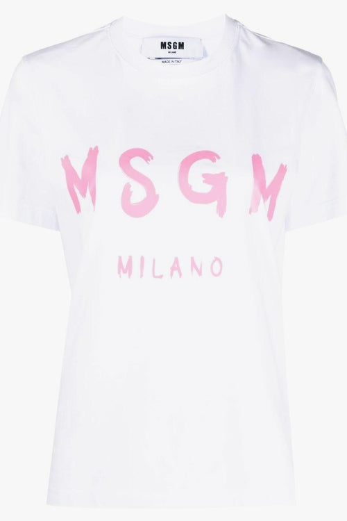 T-shirt Bianco Donna Logo Milano