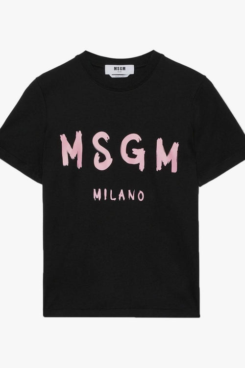 T-shirt Nero Donna Logo Milano