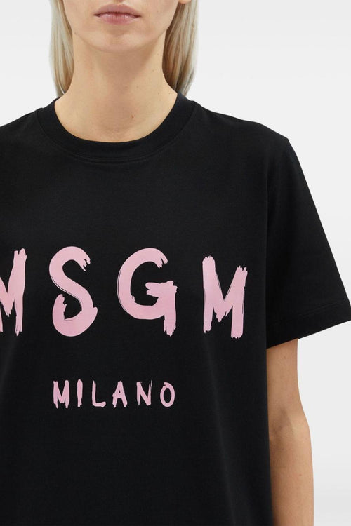 T-shirt Nero Donna Logo Milano - 2