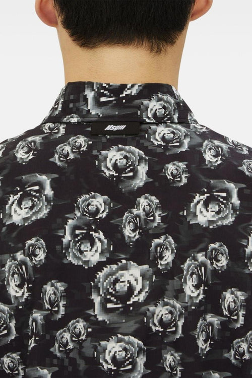 Camicia Nero Uomo Rose All Over - 2