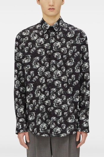 Camicia Nero Uomo Rose All Over - 6