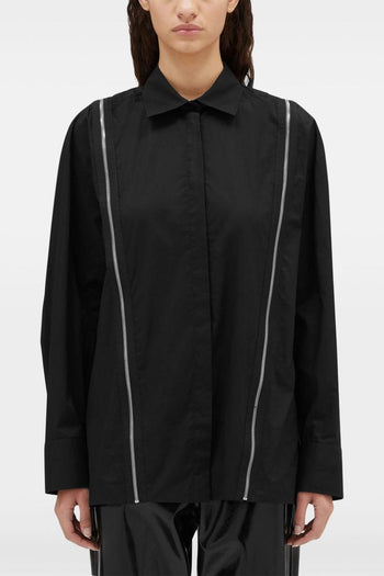 Camicia Nero Donna Dettaglio Zip - 4