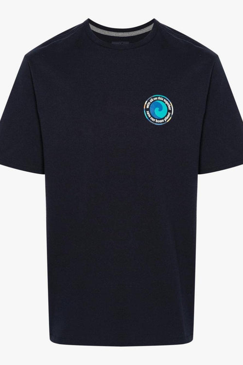 T-shirt Blu Uomo Micro Logo Petto