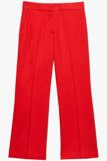 Donna Pantalone Rosso Piega Stirata - 5