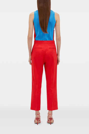 Donna Pantalone Rosso Piega Stirata - 3