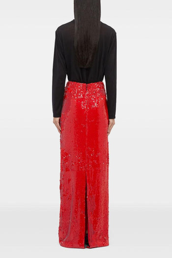 Donna Gonna Rosso Paillettes - 2