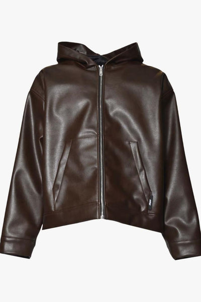 Giubbotto Marrone Uomo con Cappuccio