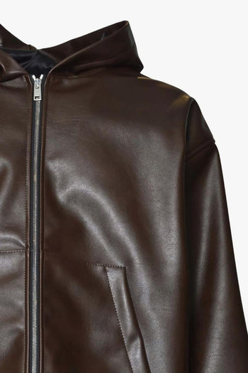 Giubbotto Marrone Uomo con Cappuccio - 2