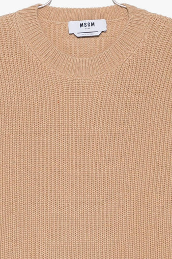 Maglia Beige Uomo con Banda a Contrasto - 3