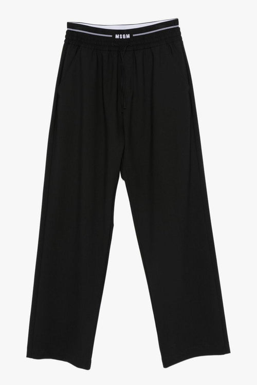 Pantalone Nero Uomo Sportivo