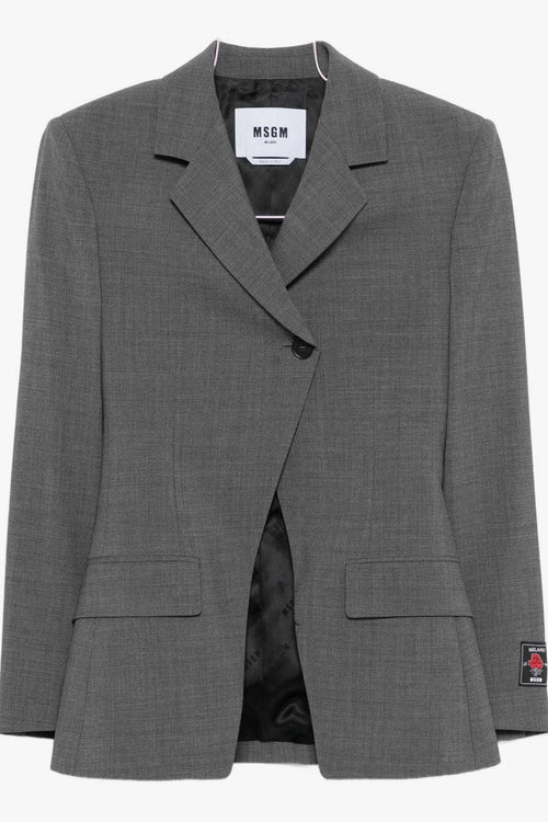 Giacca Grigio Donna Monopetto