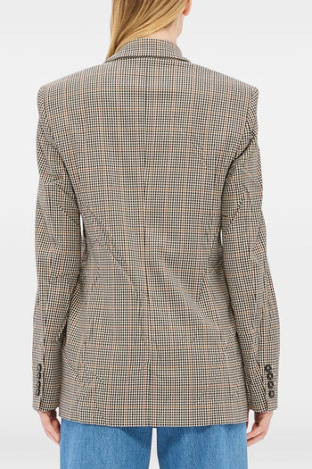 Giacca Beige Donna a Quadri - 3