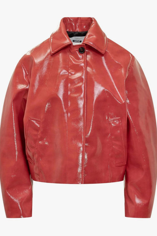 Giubbotto Rosso Donna Finish Lucido