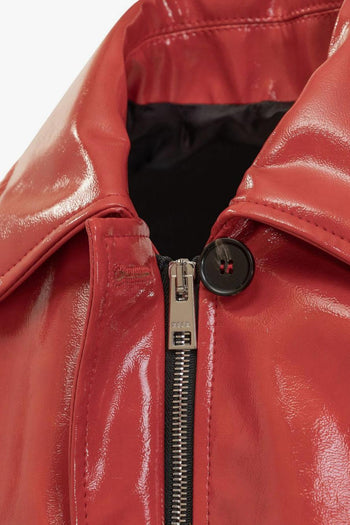 Giubbotto Rosso Donna Finish Lucido - 4