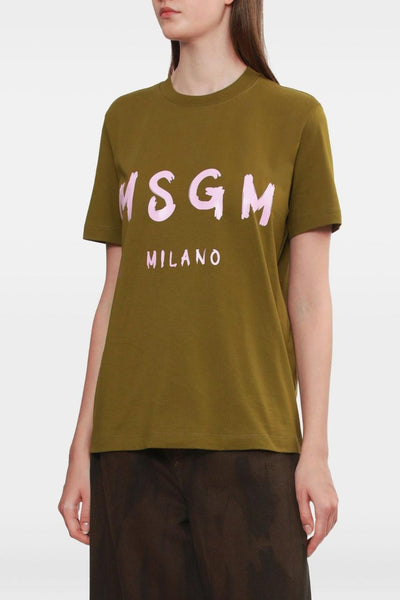 T-shirt Verde Donna Logo Milano