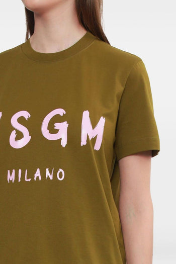 T-shirt Verde Donna Logo Milano - 4
