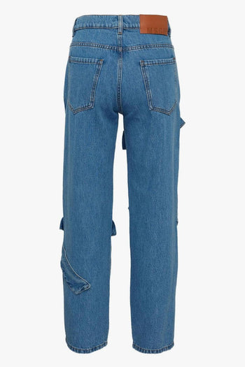 Jeans Blu Donna con Nodi - 2