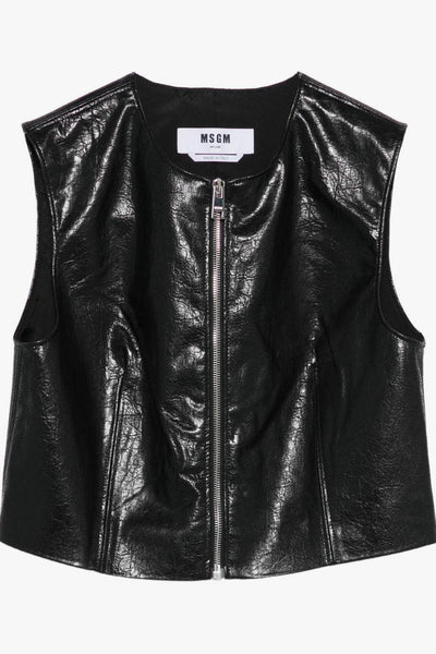 Top Nero Donna con Cerniera