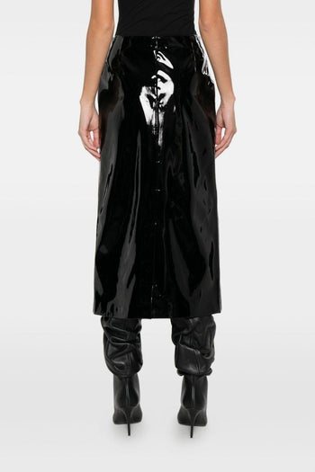 Gonna Nero Donna Midi Lucida - 3