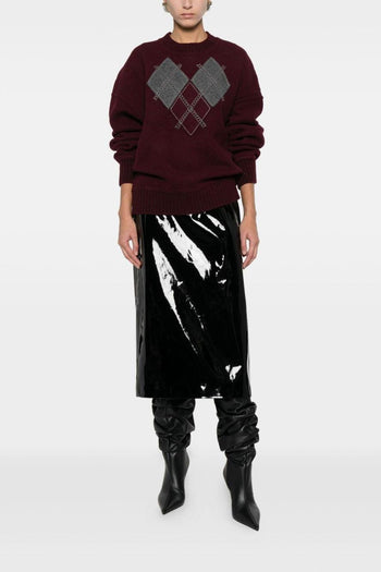 Gonna Nero Donna Midi Lucida - 2