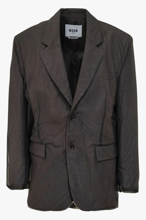 Giacca Grigio Donna Monopetto