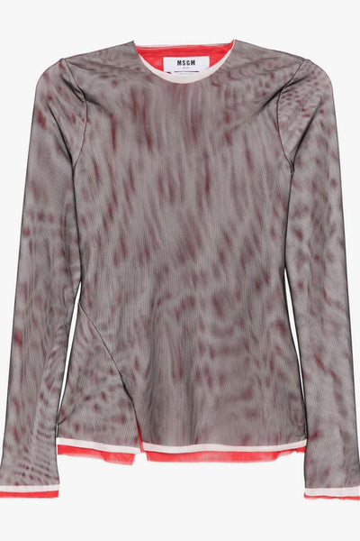 Blusa Nero Donna a Strati