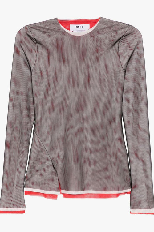 Blusa Nero Donna a Strati