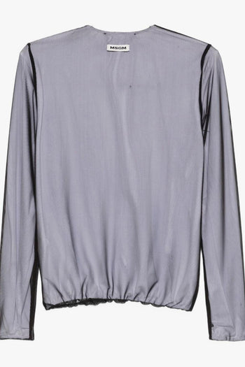 Top Nero-Bianco Donna a Strati - 2