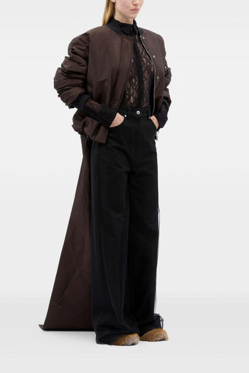 Pantalone Nero Donna con Tulle - 2