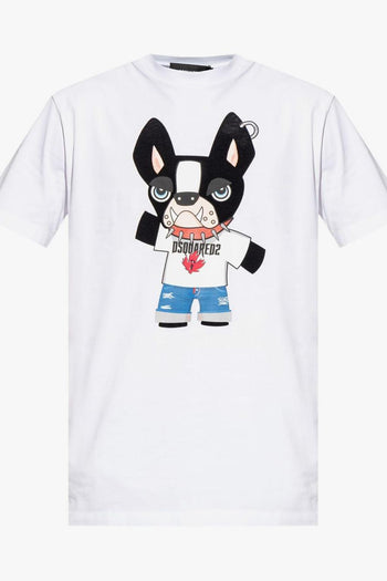 2 T-shirt Bianco Uomo Bulldog Francese - 5