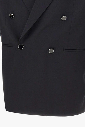 Giacca Doppiopetto Uomo Nero - 5