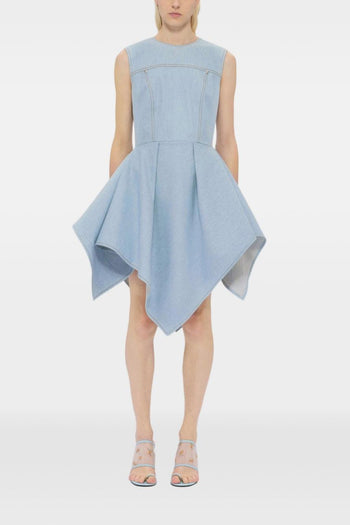 Abito Asimmetrico Donna Blu - 4